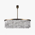 Triple Drum Ribbon Chandelier